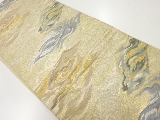 アンティーク　霞模様織出し袋帯（材料）